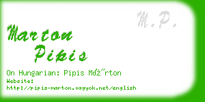 marton pipis business card